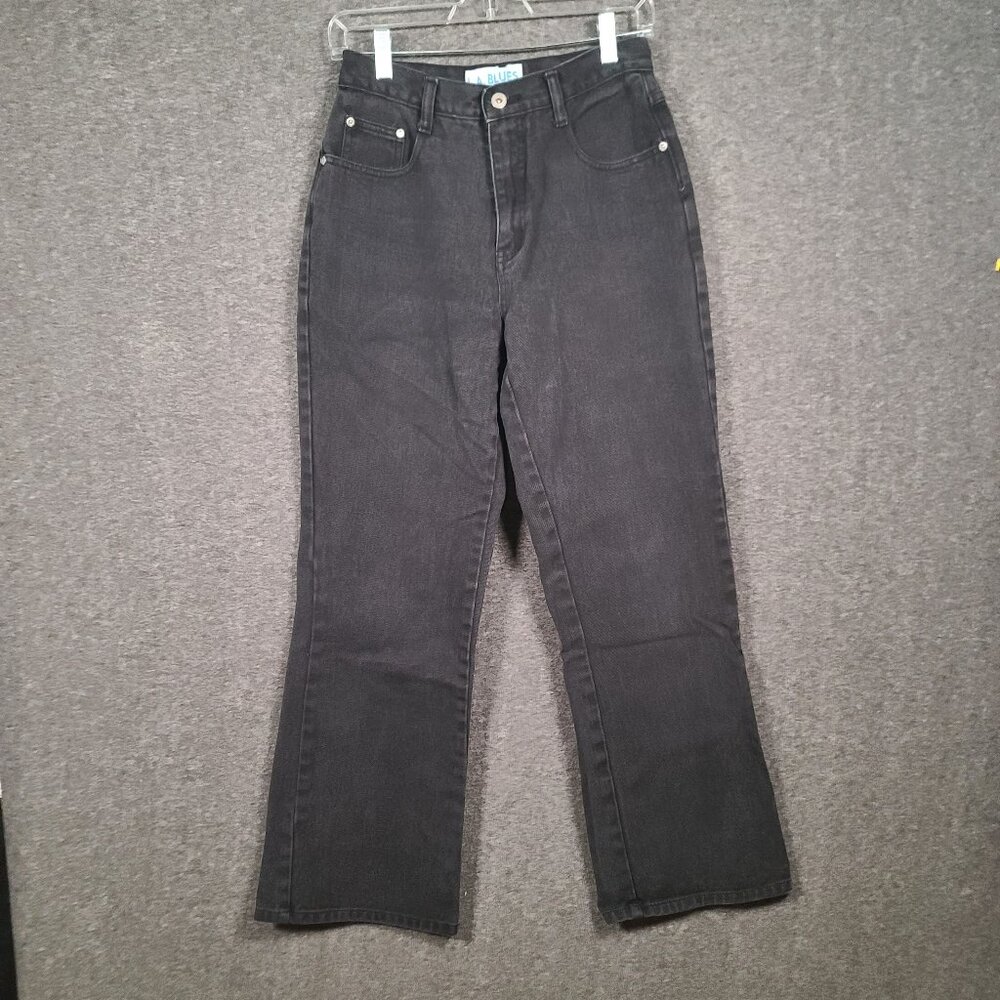 L.A. Blues Women's Size 8 Black Stretch Fit Straight Leg Jeans
